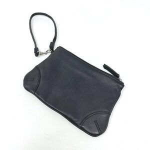 Franklin Covey Leather Wristlet Black‎